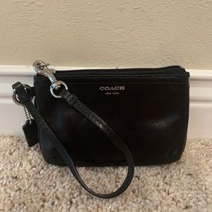 Black coach wristlet